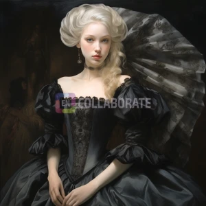 A Victorian-era ball gown