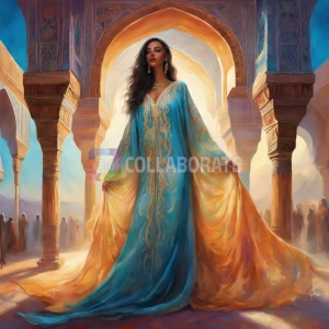 A traditional Moroccan kaftan