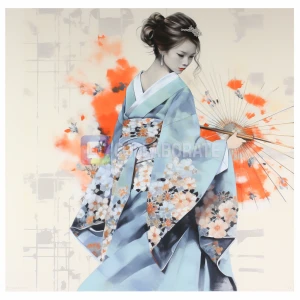 Elegant Japanese kimono