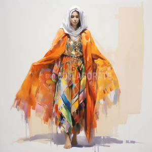 A traditional Moroccan kaftan