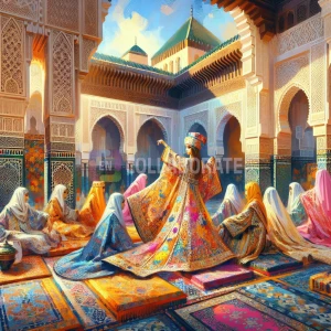 A traditional Moroccan kaftan