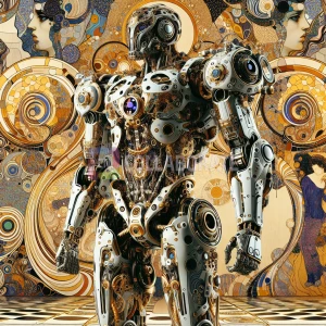 A futuristic exoskeleton suit