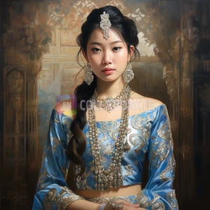 A traditional Cambodian costume