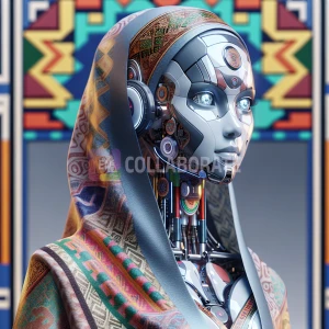 Imaging Muslim woman robot