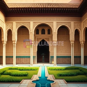 A mosque in the style of alhambra