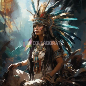 A Mayan ceremonial attire