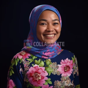 A Malaysian woman wearing a baju kurung