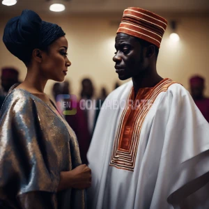A traditional Nigerian agbada